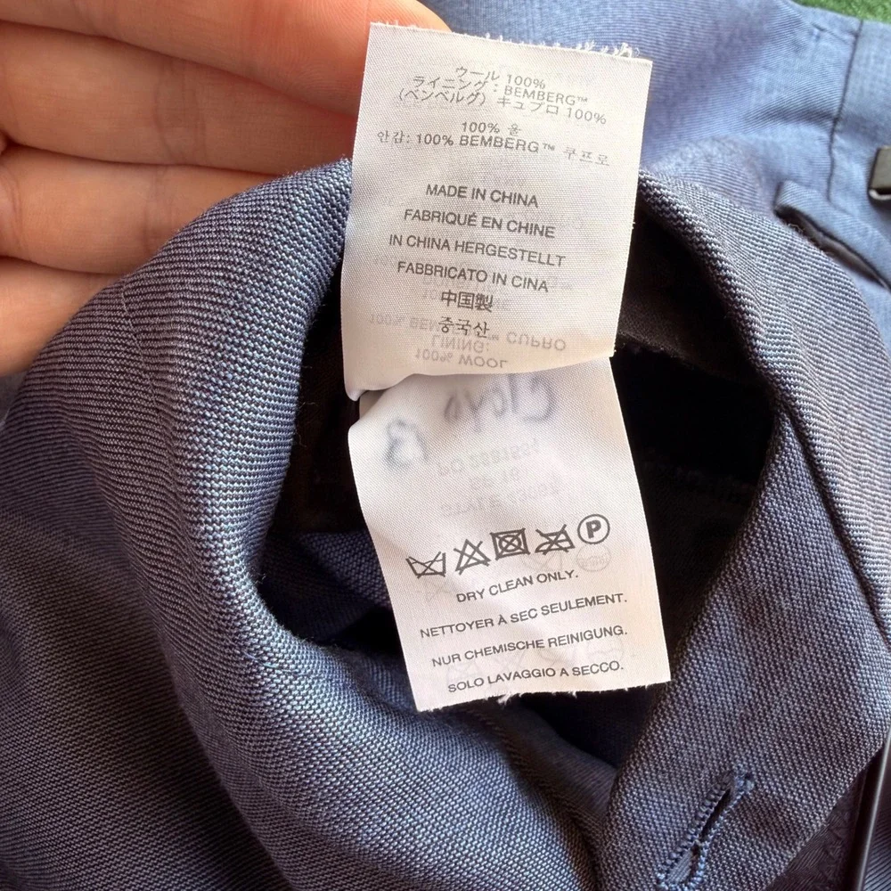 J.Crew Ludlow Slim Dress Pants Mens 32x32 Blue 100%‎ Wool Trousers Business